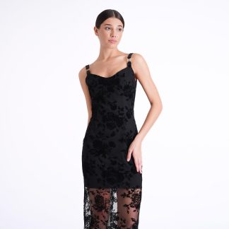 Ladies suspender lace dress