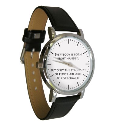 Left-handed Power Watch – Inspirational Quotes Watch