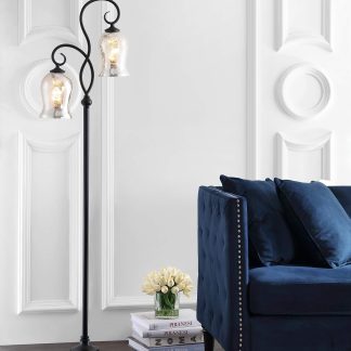 Retro double lamp floor lamp