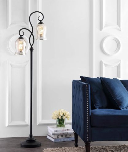 Retro double lamp floor lamp