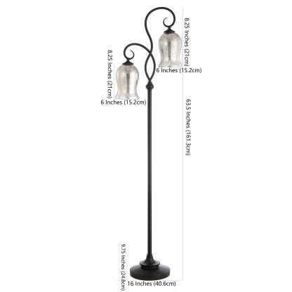 Retro double lamp floor lamp - Image 2