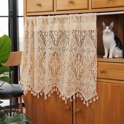 Crochet Curtains for Cabinets