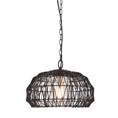 Single head outdoor/indoor plug-in pendant light