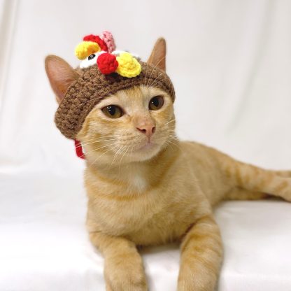 Handmade Cat Turkey Hat - Image 2