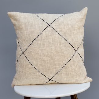 Minimalist Diamond Lattice Cushion Cover