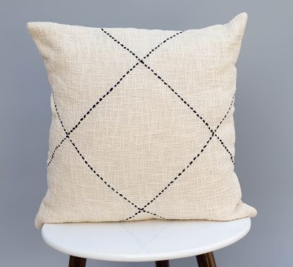 Minimalist Diamond Lattice Cushion Cover - Image 3