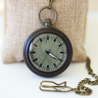 Minimalist Vintage Brass Pocket Watch