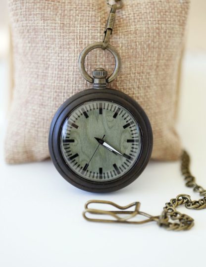 Minimalist Vintage Brass Pocket Watch