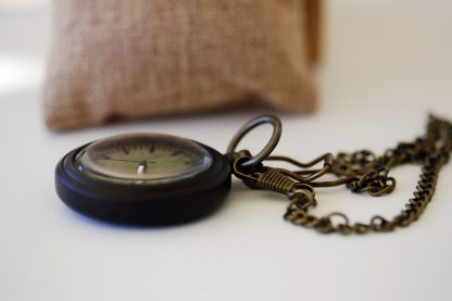 Minimalist Vintage Brass Pocket Watch - Image 2