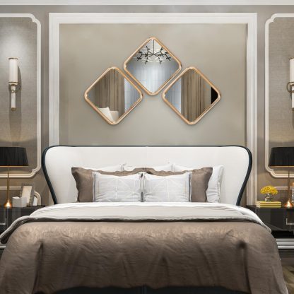 Gold frame square wall mirror - Image 11