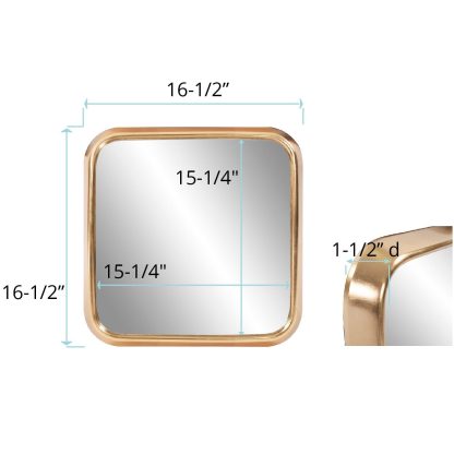 Gold frame square wall mirror - Image 2