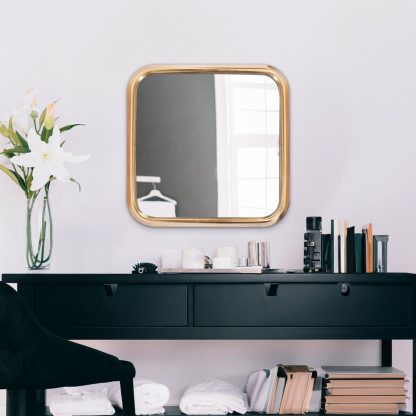 Gold frame square wall mirror - Image 10