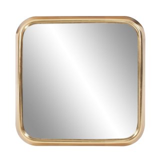 Gold frame square wall mirror