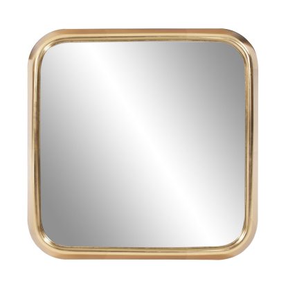 Gold frame square wall mirror