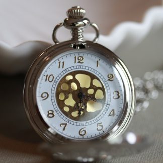Modern retro fusion skeleton pocket watch
