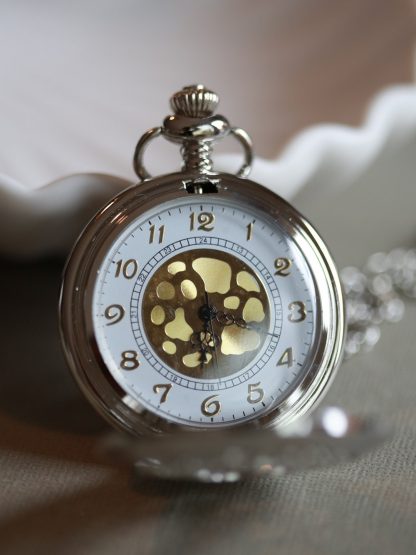 Modern retro fusion skeleton pocket watch