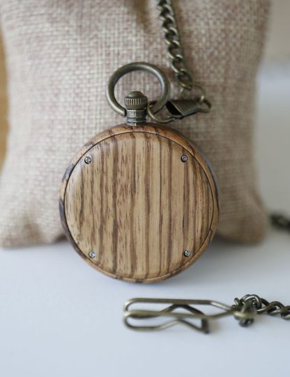 Natural Wood Grain Pocket Watch - Image 3