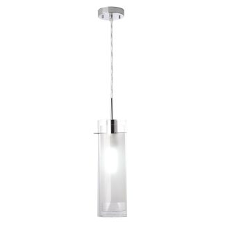 Transparent glass lampshade single head chandelier