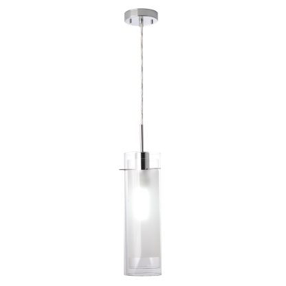 Transparent glass lampshade single head chandelier