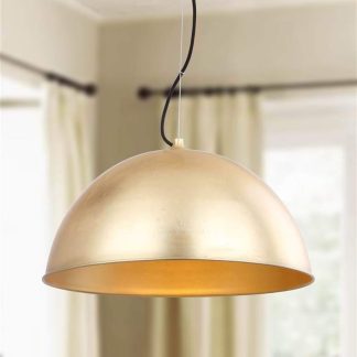 Golden semicircular chandelier