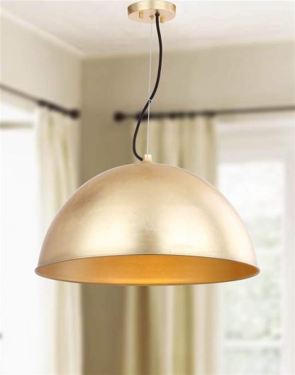 Golden semicircular chandelier