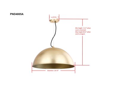 Golden semicircular chandelier - Image 2