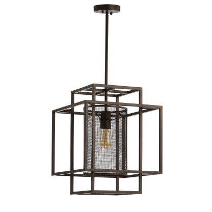 Industrial style square frame woven chandelier - Image 6