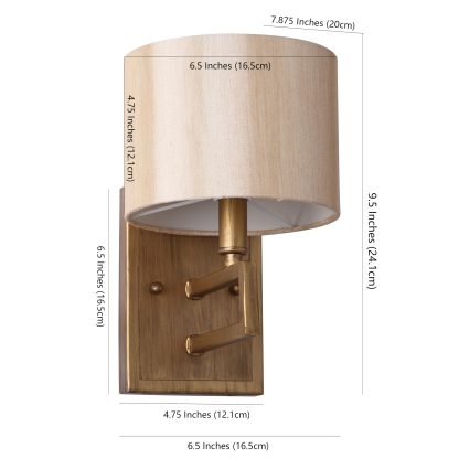Vintage Brass Wall Sconce - Image 3