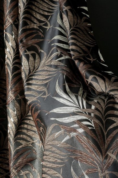 Vintage leaf vein jacquard curtains - Image 2