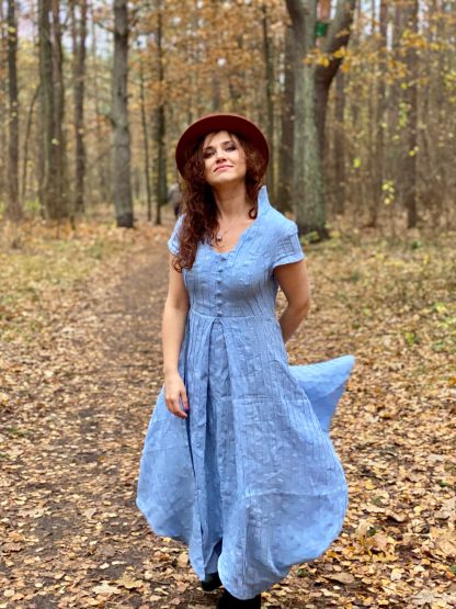 Forest style linen dress - Image 6