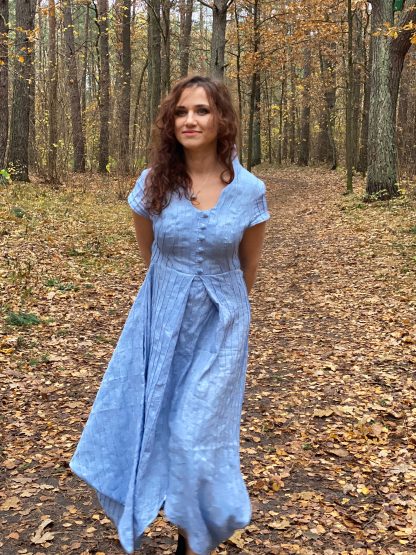 Forest style linen dress - Image 5