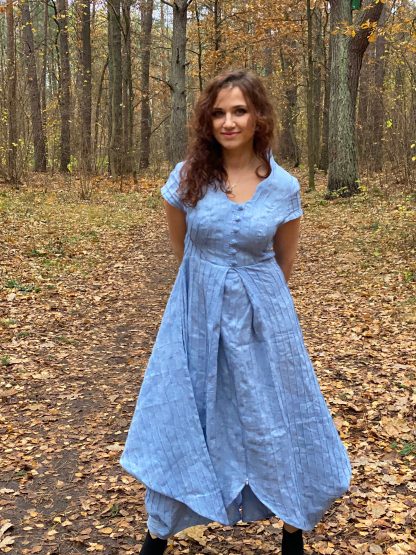 Forest style linen dress - Image 2