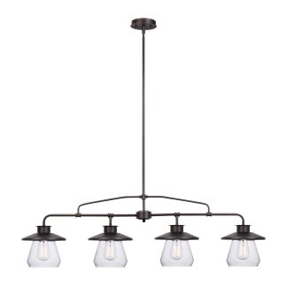 Clear glass 4 light chandelier