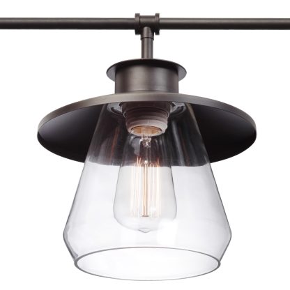 Clear glass 4 light chandelier - Image 2