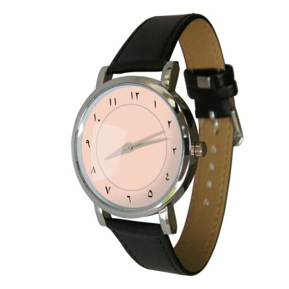 Peach Arabic Numeral Watch