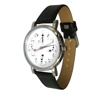 Playful Cat Doodle Watch – Artistic Feline Timepiece