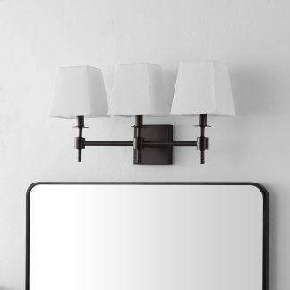 Triple Fabric Shade Wall Sconce