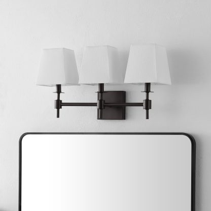 Triple Fabric Shade Wall Sconce
