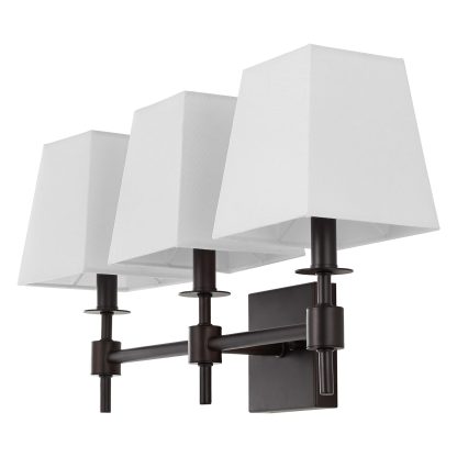 Triple Fabric Shade Wall Sconce - Image 2
