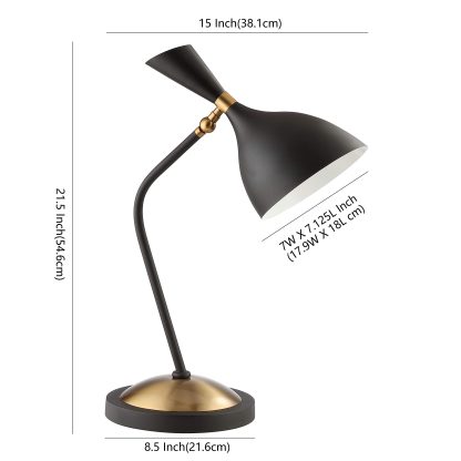 Wrought Iron Vintage Mid-Century LED Table Lamp - Image 4