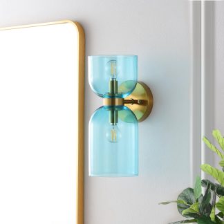 Double glass wall light