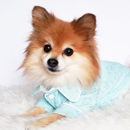 Pet mint green printed pajamas - Image 4