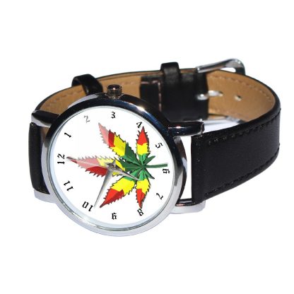 Rasta Leaf Watch – Reggae Inspired Timepiece - Image 3