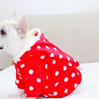 Dog Cat Christmas Polka Dot Hoodie