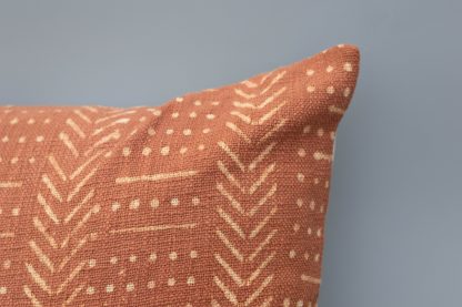 Rust Mudcloth Pattern Cushion Cover - Image 4
