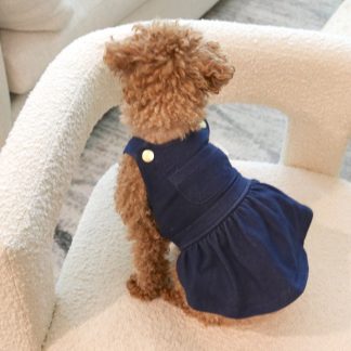 Denim shoulder jacket for small dogs