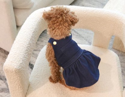 Denim shoulder jacket for small dogs