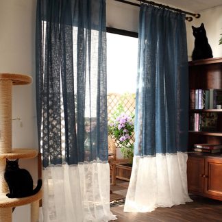 Lace patchwork curtains