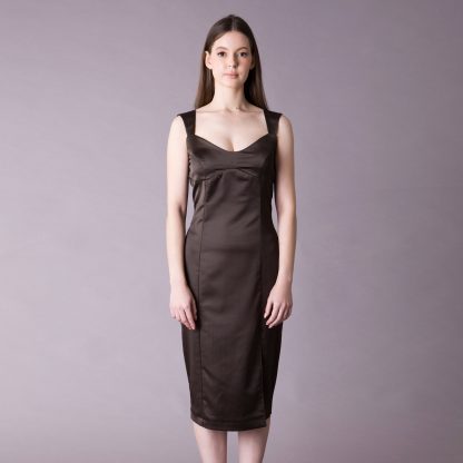 Summer Satin V-Neck Dress