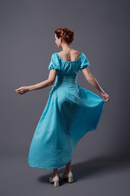 Vintage Square Neck Ramie Dress - Image 6